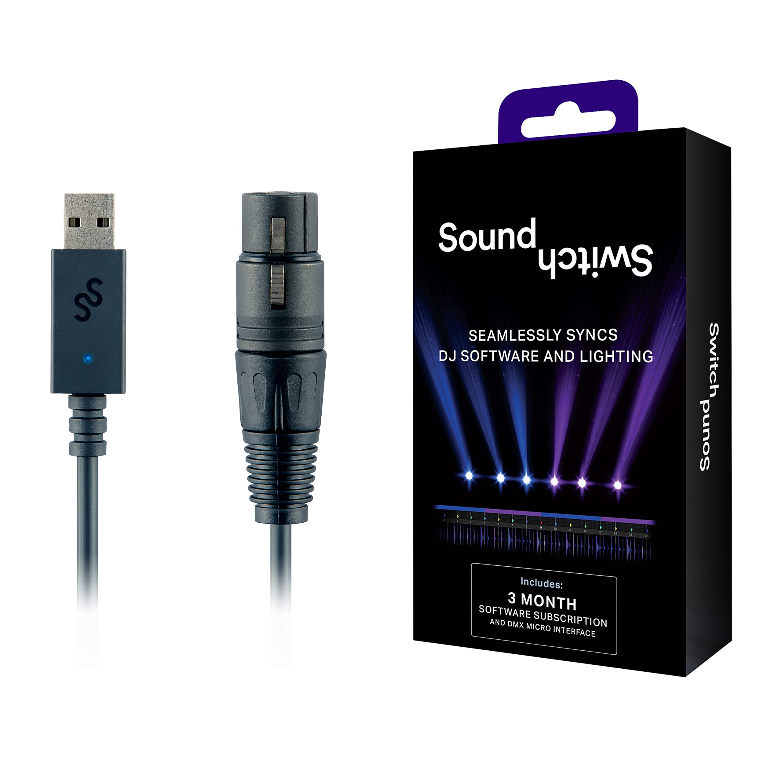 

SoundSwitch Compact USB DMX інтерфейс Програмне забезпечення SoundSwitch Micro DMX інтерфейс –