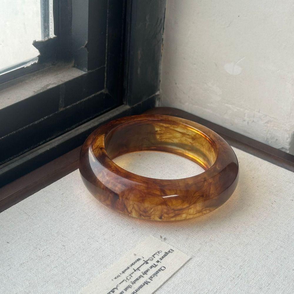 Bohemian Round Wide Bracelet Europe American Style Smudged Hand Ring  Gift