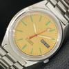 GENUINE VINTAGE SEIKO 5 AUTOMATIC JAPAN MENS GOLDEN COLOR DIAL WATCH A701906-5 R207-a701906