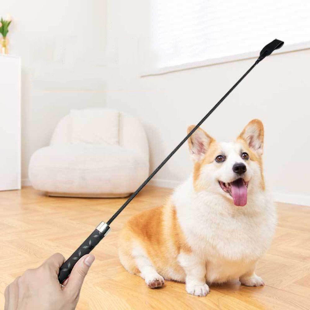 

Кожаная голова верховой езды Crop Whip Пластиковая собачья палочка-дразнилка Обучение коррекции поведения