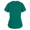 Damen Kurzarm V-Ausschnitt Oberteile Arbeitsfarbe Tasche Bluse
