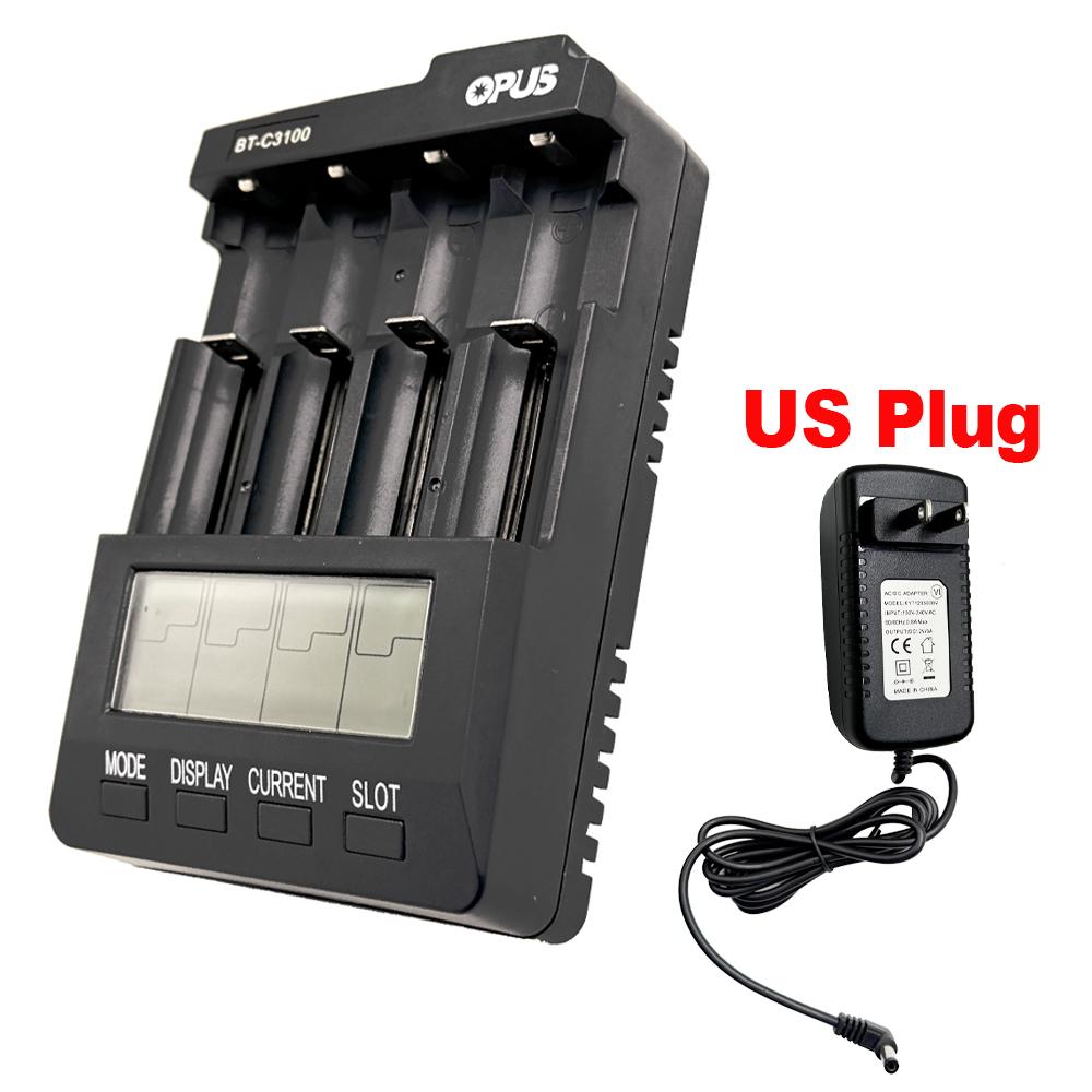 Универсальное зарядное устройство для аккумуляторов Opus BT - C3100 V2.2 Быстрый ЖК-дисплей Умное зарядное устройство для аккумуляторов Ni-MH Ni-Cd AA AAA 18650
