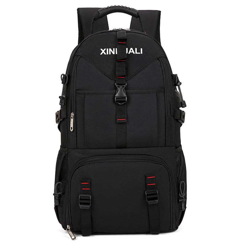 Color Outdoor Solid Large Capacity Zipper Backpack Hiking Travel Bag Bag School