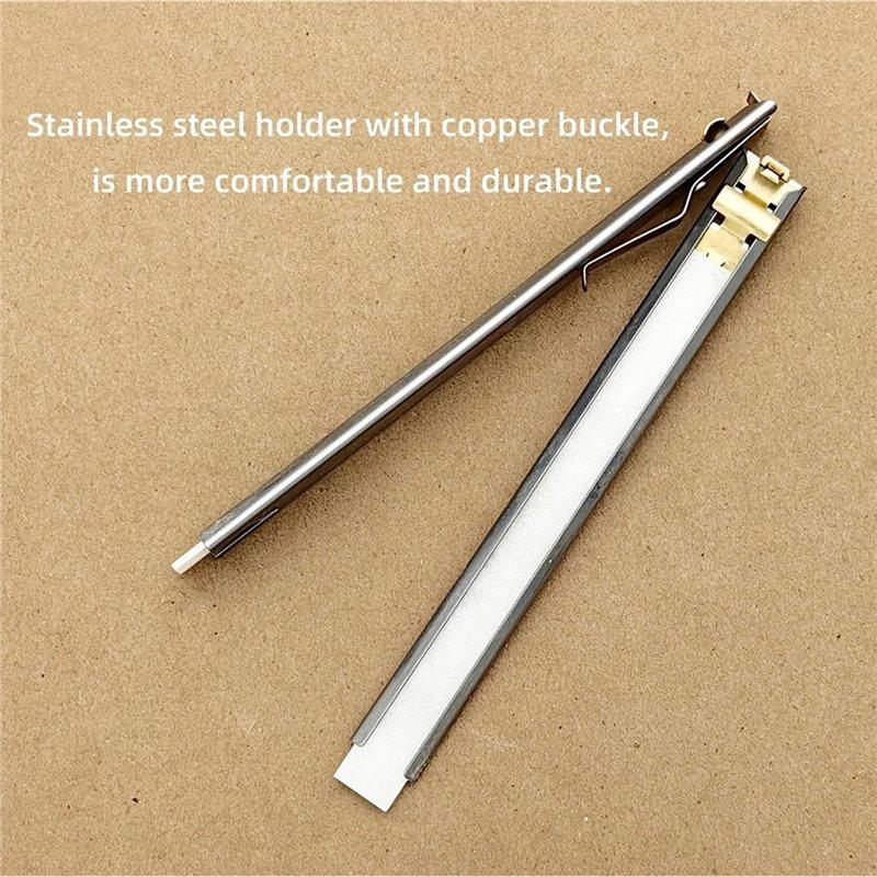 ABBP-Thin Flat Soapstone Holder 2Pcs, For Marking On Steel, For Welding And Welders, Includes 22Pcs Refills 1/16"