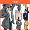 Accogliente Cappotto Invernale Fluffy da Donna Giacca in Pile e Pelliccia Felpe Orsacchiotto Materiale Morbido