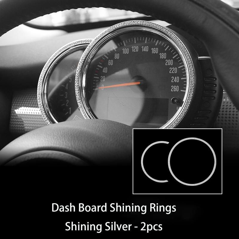 

Интерьер автомобиля кольцо с бриллиантами наклейка украшение блестящий декор блестящие аксессуары для девочек для Mini Cooper F54 F55 F56 F60 Dashboard Silver