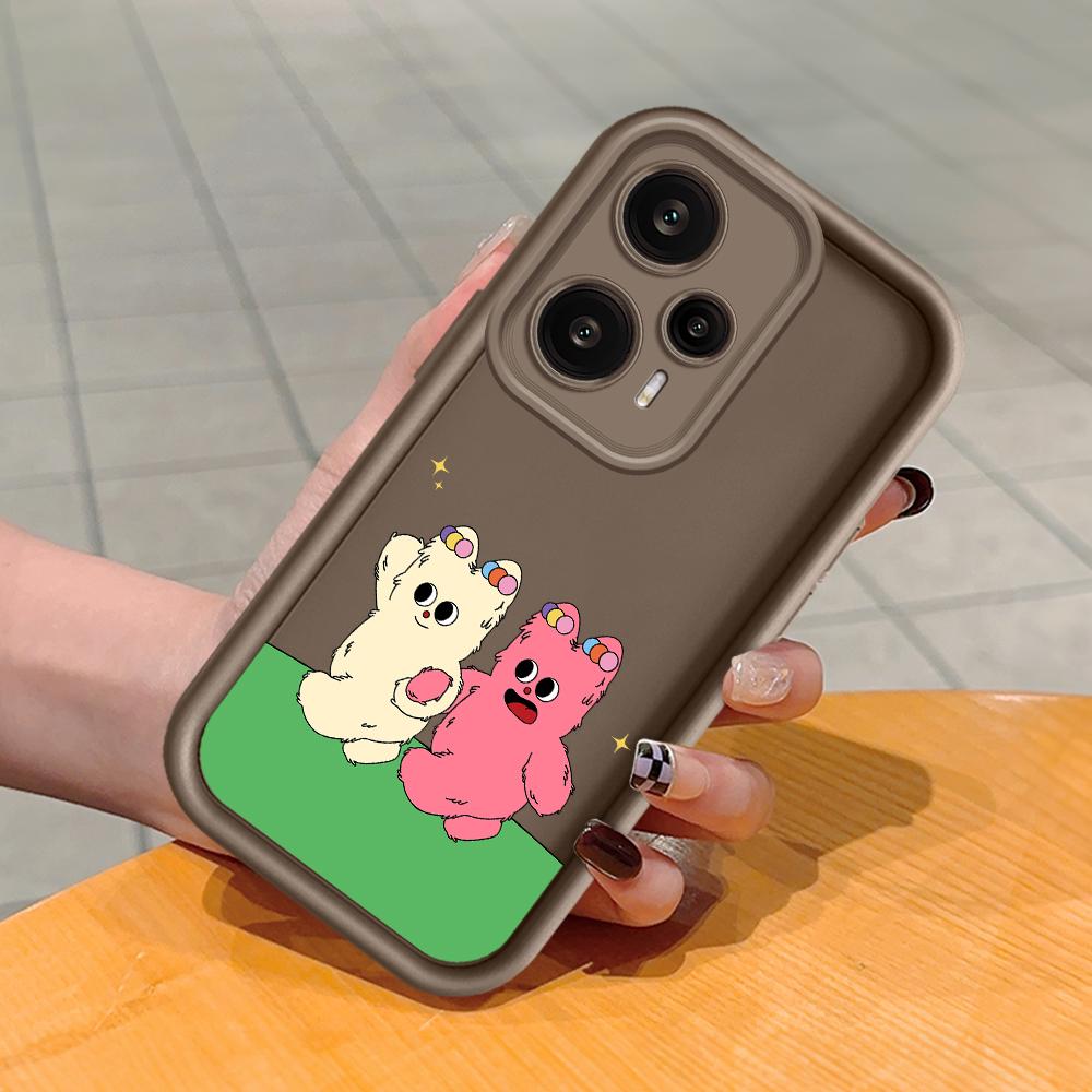 Soft Silicone Square Ladder Printing Pattern Phone Casing Full Cover Camera Shockproof Protection Rubber Case for Xiaomi Redmi