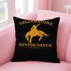 Western Drama Hit Y-Yellowstone Cushion Cover Pillow Case Soft Friendly Fabric & Concealed Zipper