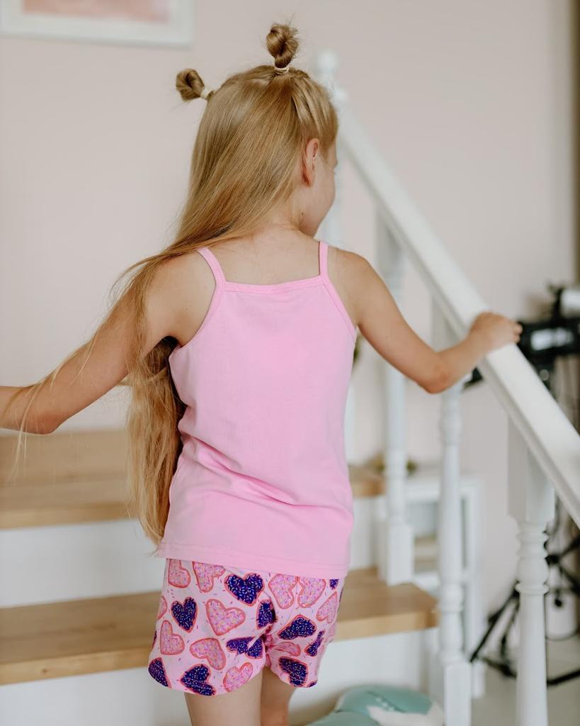 Girls’ Clothing Set Summer – Sleeveless Top & Elastic Waist Shorts, 6120-043-33 HC