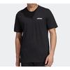 Adidas T Shirts Men's Black Crew Neck Moderate Straight Fit DU0367