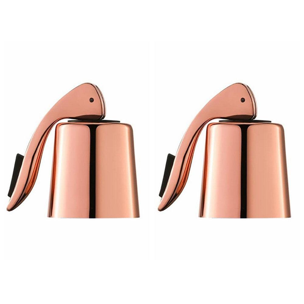 2pcs Creative Wine Saver Bottle Stopper Portable Vacuum Sealer Bottle Plug  for Wine Lovers