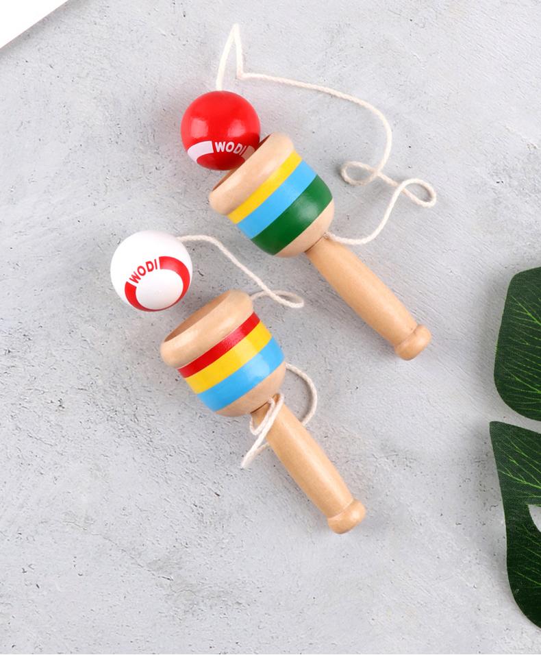 Wooden Skills Cup,Throw and Catch Ball,Traditional Game for Kids Hand Eye Coordination Educational Game, Exercise The Brain