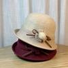 Hat Female Autumn and Winter Pick-up Mink Basin Hat Middle-aged and Elderly Mother Elegant Top Hat Fashion Flower Hairball Fisherman Hat