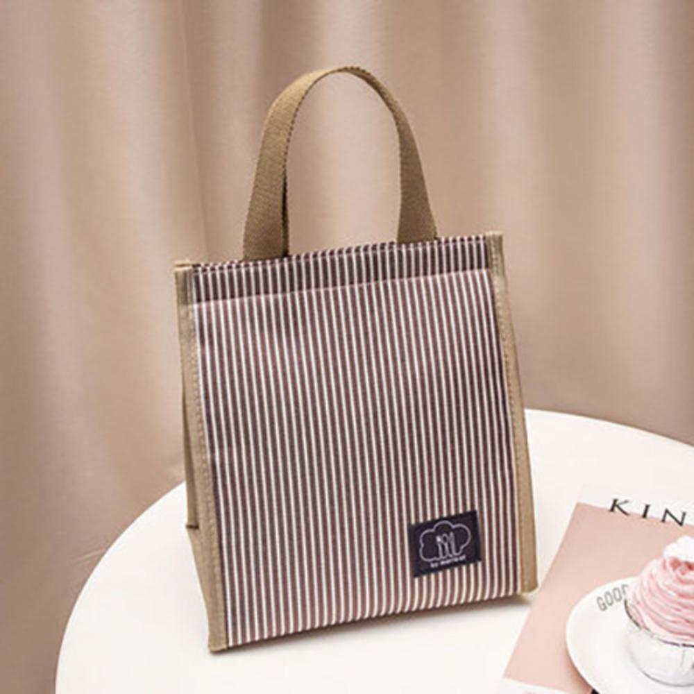 

Oxford Cloth Hand-held Picnic Food Pouch Large Capacity Storage Handbag Breakfast Coffee-Small