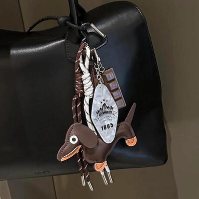 Braided Rope Bag Pendant High-grade Keychain Pendant Style Dachshund Pendant Suitable For Bag Accessories