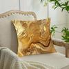 Luxurious Golden Liquid Marble Decorative Pillowcase, Metal Foil Design Cushion Cover For Modern Living Room Bedroom