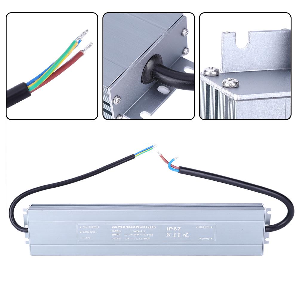 Ultradünnes wasserdichtes Schalt-AC-DC-Netzteil für elektrische Teile HRUW200W12V