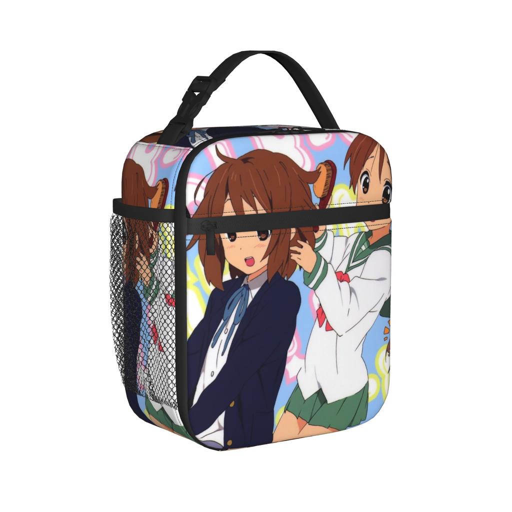 K-On! Anime Insulated Lunch Bag Cooler Bag Meal Container Cute Girl Yui Mio Azusa Tote Lunch Box Food Storage Bags School Travel