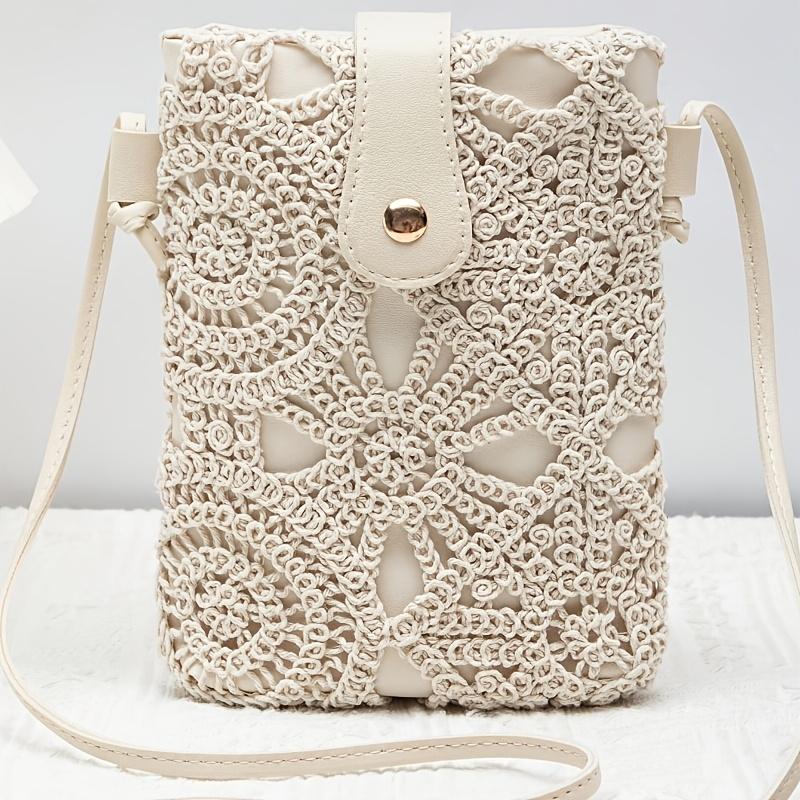 

Women s Woven Pattern Crossbody Bag, Fashion Printed Mobile Phone Shoulder Bag, Lightweight Daily Handbag
