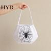 Halloween Candy Holder Cute Treat or Trick Bag with Handle for Kids, Reusable Non Bucket Woven Goodie Bag, Soft Handbag Basket Party Favors