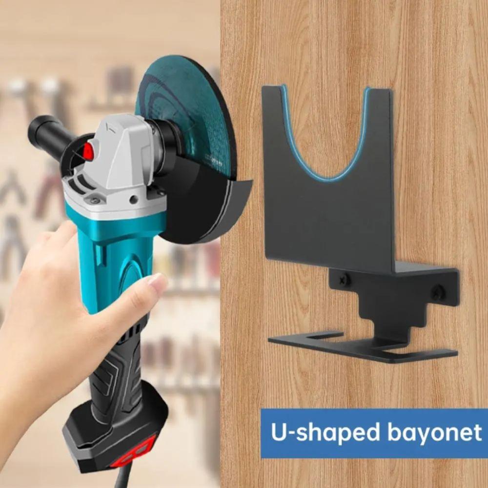 2 Bay Angle Grinder Holder Wall Mounted Cord Hanger Angle Grinder Rack Multipurpose Frame Tool Wall Mount Bracket For Polishers
