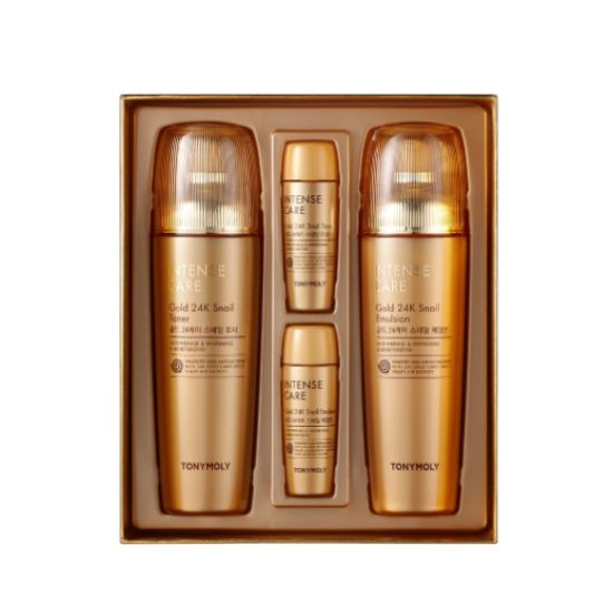 

Tonymoly Intense Care Gold 24K Snail Skincare 2pcs Set (Toner140ml & Emulsion140ml)