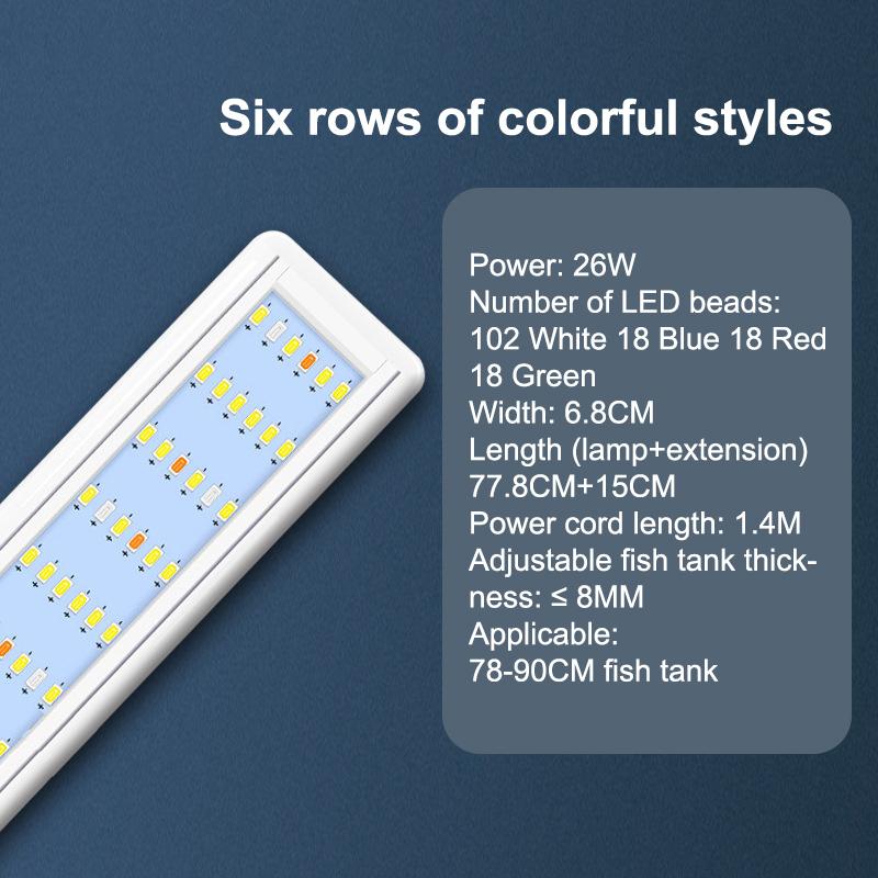 Super Slim Led Aquarium Light Lighting Plants Grow Light 28/38/48Cm Aquatic Plant Lighting Waterproof Clip-On Lamp For Fish Tank