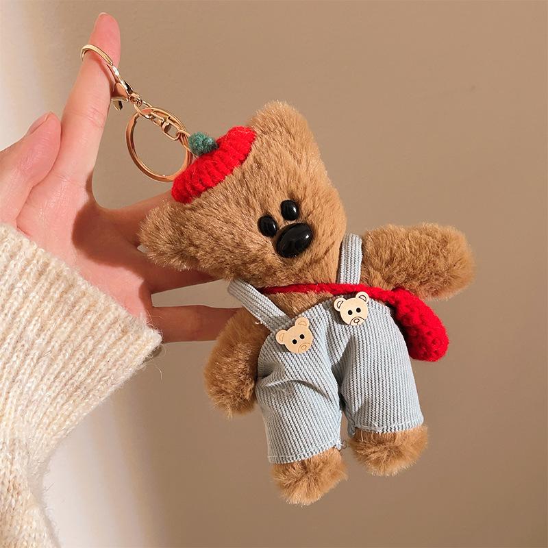 Pendant Plush Batch Bean Bear Kt Cat Keychain Couple Book Bag Mobile Phone Pendant