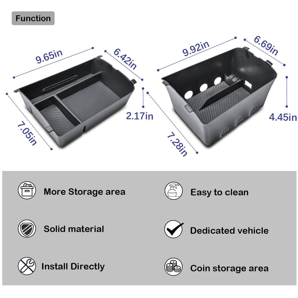 Center Console Organizer Tray For 2026 Hyundai Palisade Double Layers Armrest Storage Box Interior Phone Holder Car Accessoreiss