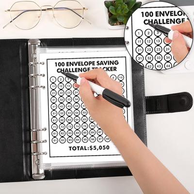 Money Saving Binder Kit 100 Day Money Saving Challenge Binder Inserts Notebook Core Accessories