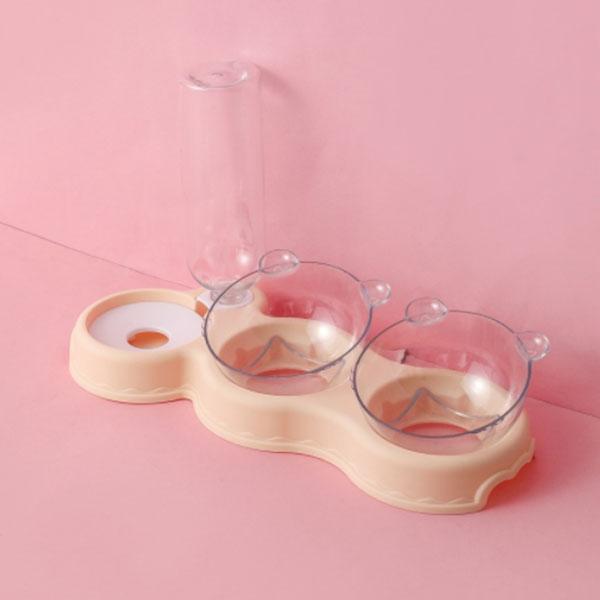 

Миска для домашних животных, автоматическая кормушка для собак, кошек, миска для еды, контейнер для питья, приподнятая подставка, миска для поения, кормушка для домашних животных, товары для домашних животных розовый