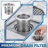 304 Stainless Steel Floor Drain Filter Strainer for Bathroom Kitchen Toilet Drainage System with Hexagonal Mesh Design and Removable Structure