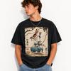 Samurai Rabbit Archer Graphic T-Shirt Japanese Manga Style Warrior Bunny Tee
