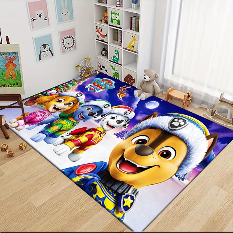 1Pc Paw Patrol Heroes Carpet Rug Soft Washable Antislip Home Living Room Sofa Mats Personalized Christmas Rug