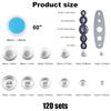 M-Modern-120Pcs Button Covers, Cover Button Kit With 6 Sizes, DIY Fabric Covered Buttons With 2 Installation Tools For DIY Lover