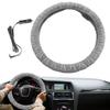 12V Heated Steering Wheel Cover Warm Car Steering Wheel Wrap Winter Plush Anti-Slip Warm Vehicle Interior For SUV Sedan