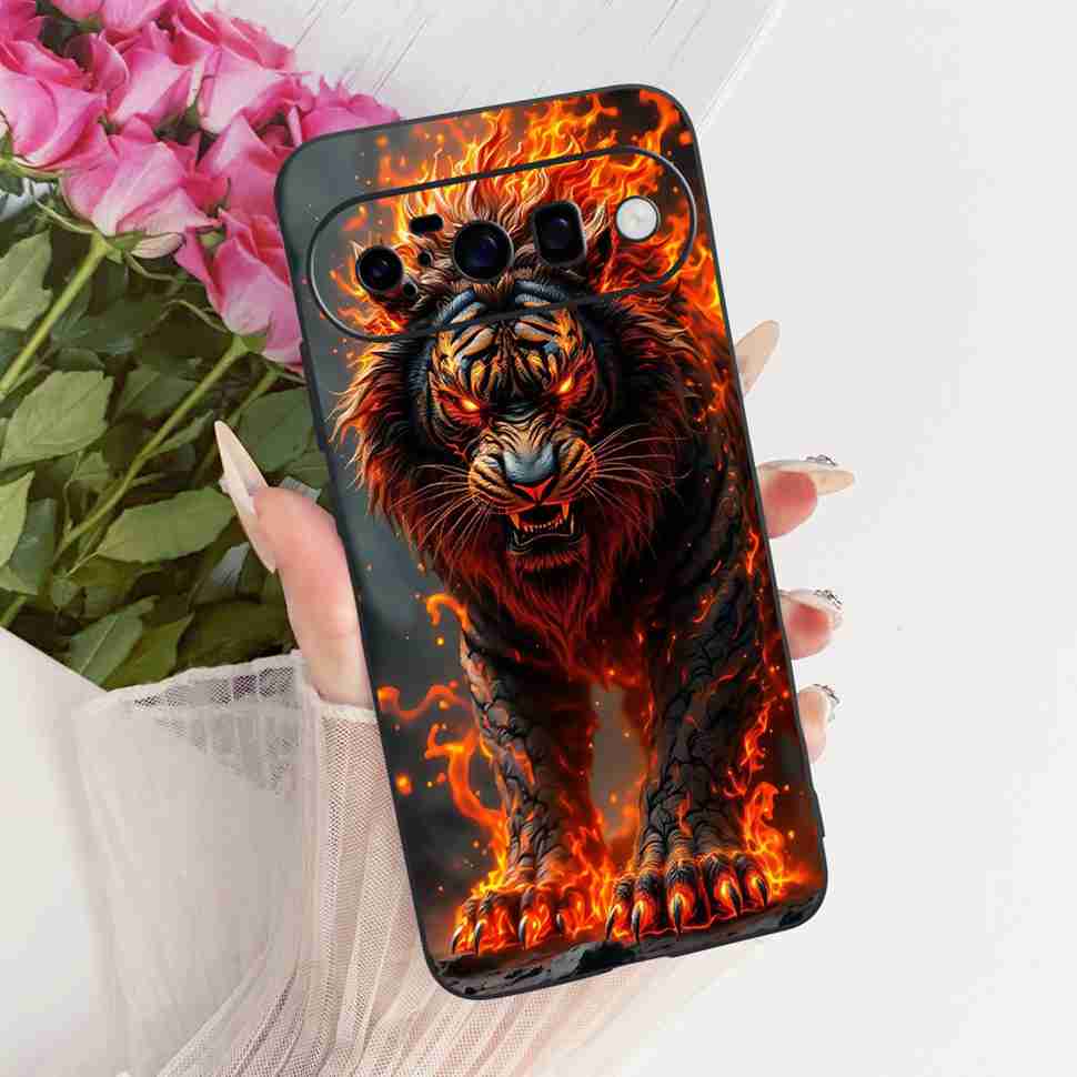 For Google Pixel 10 5G GK2MP Case Silicone TPU Black Cover For Google Pixel10 GLBW0 GL066 Retro Animal Cartoons Phone Cases Capa
