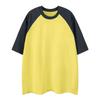 Pure Cotton Multicolored Heavy-duty Couple T-shirt with Shoulder Sleeves for Short-sleeved Women