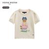 Teenie Weenie Kids' Girls' Playful Puff Sleeve Short Sleeve Sweater