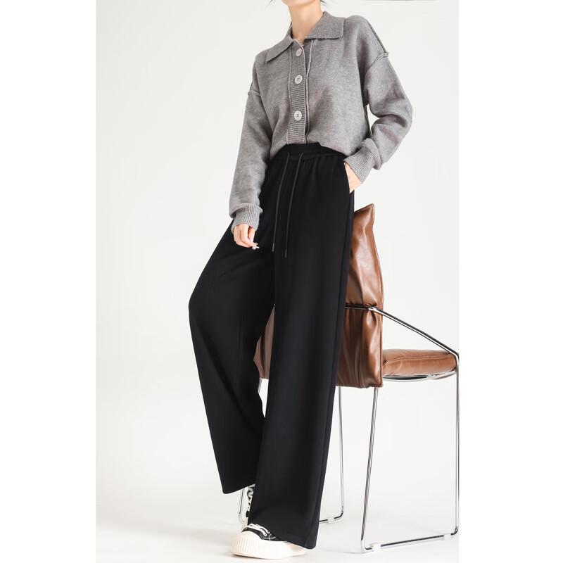 Women's Relaxed Fit Drawstring Straight-Leg Casual Pants