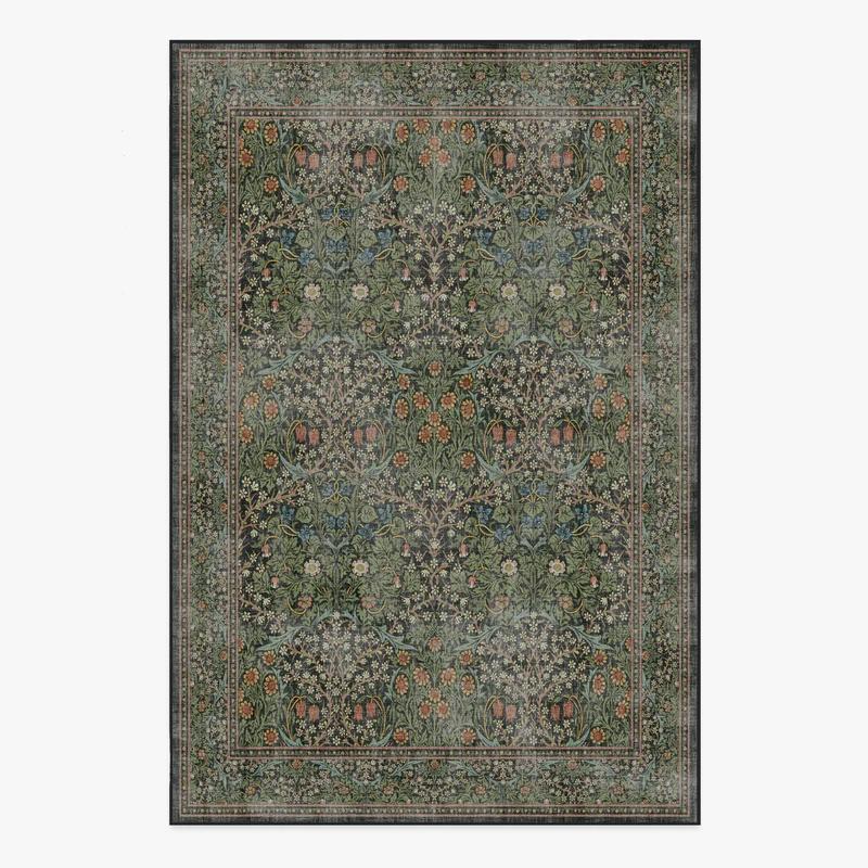 

Retro Living Room Carpet Plant Flower Vine Multicolor Home Decoration Area Rug American Farm Style Nature Lover Plush Floor Mats 50x80cm