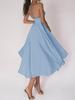 Multi-Color European & American Women's Sexy Swing Evening Dress with Spaghetti Straps