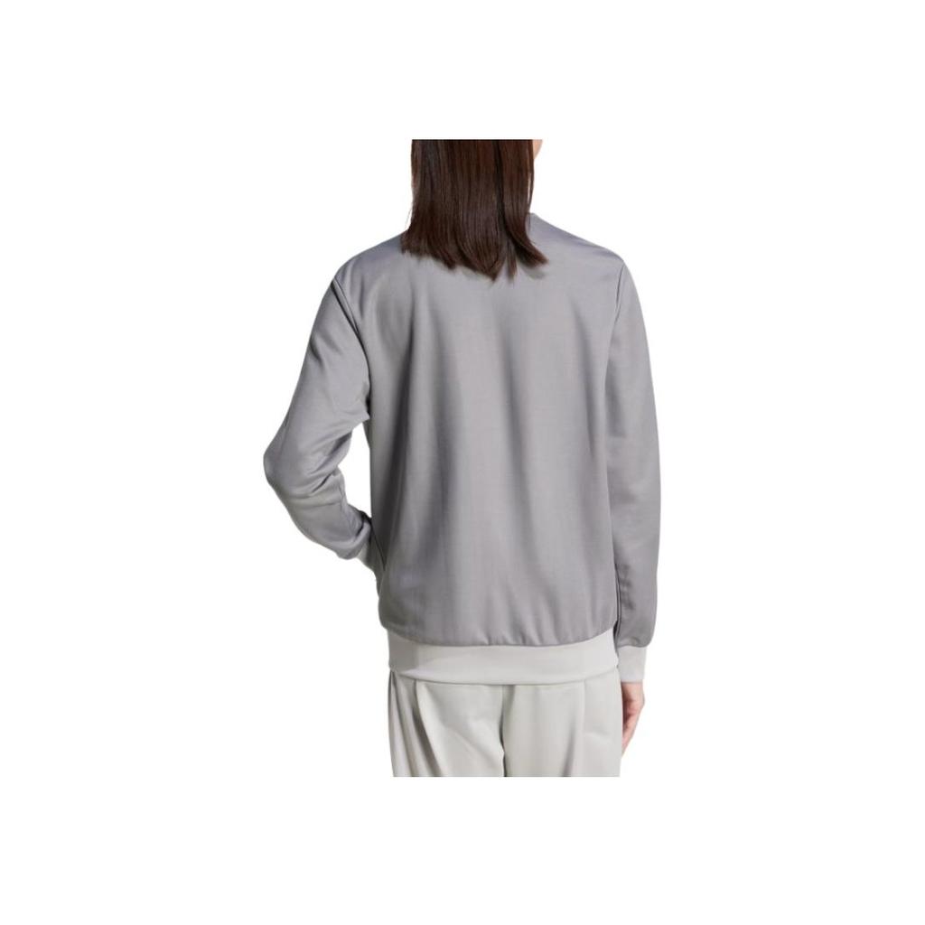 adidas Originals Logo Slim Fit Stand Collar Zip Long Sleeve Jacket Men Jacket Gray JP1226