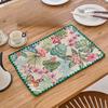 BEPAN Fabric Placemat Floral Jacquard Embroidered Vintage Royal Style Table Decor Heat Resistant Mat Home Decor Household Goods
