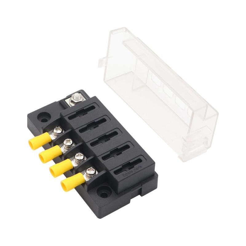 Fuses Box Holder With 4 Way Blade Fuses Holder Block Power Distribution Panel