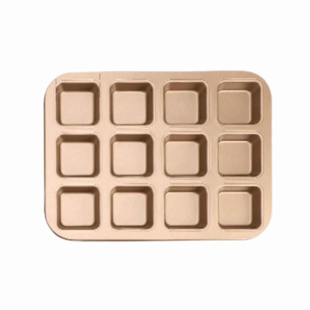Square Shape Mini Loaf Pan 12 Cavity Muffin Baking Pan Muffin Cupcake Pan  Kitchen Gadgets