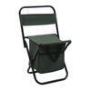 Folding Fishing Chair with Bag, Collapsible Chair with Storage & Backrest, Portable Backrest Stool for Fishing, Hunting, Camping, Travel