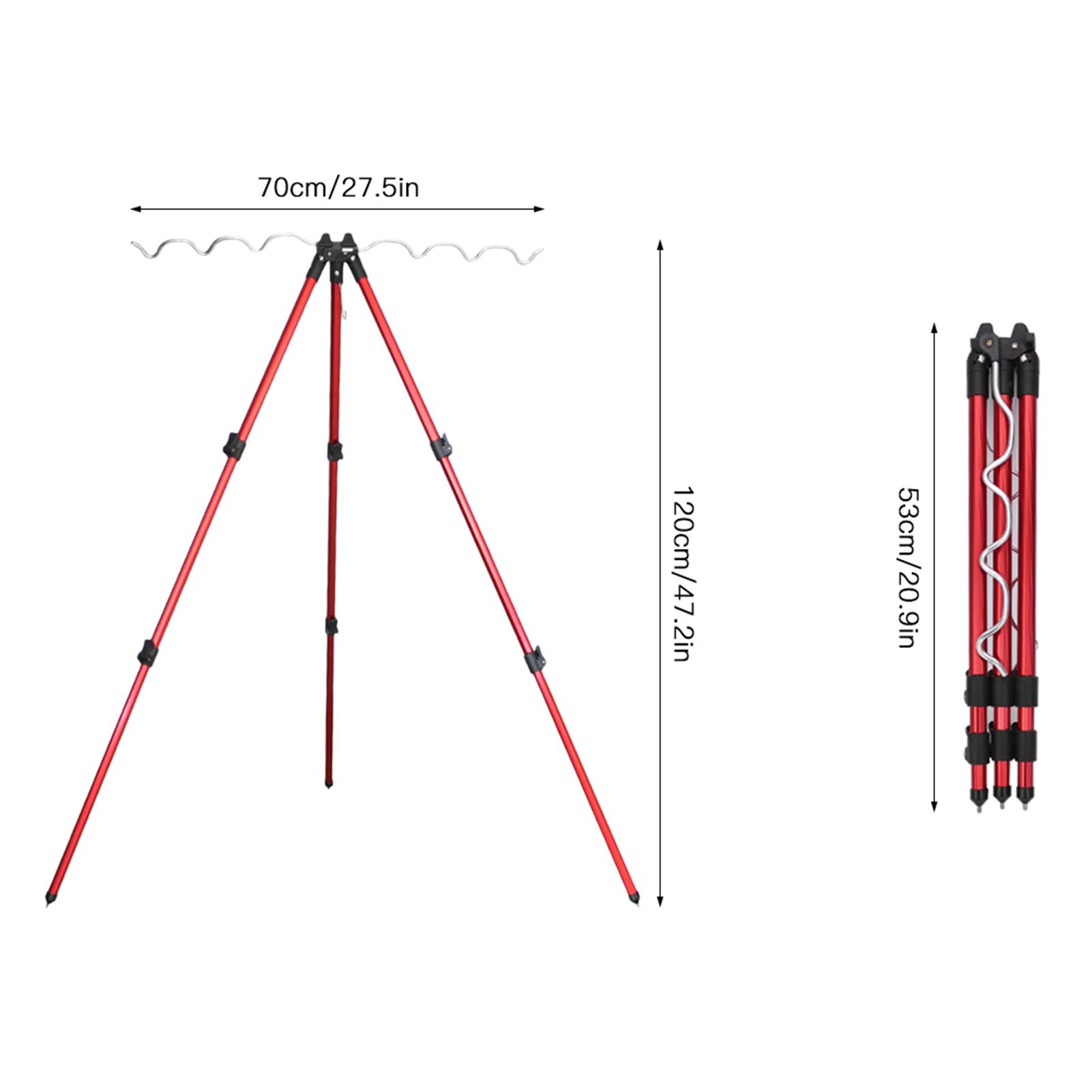 

Fishing Rods Tripod Stand Telescopic Aluminum Alloy Fishing Rod Holder