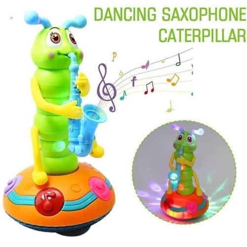 Dancing Saxophone Caterpillar Toy, Battery Powered Baby Sensory Musical