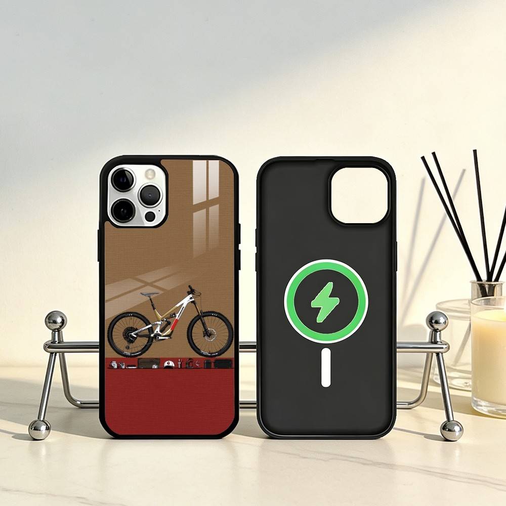 

Чохол для телефону з гірським велосипедом, крутий, для iPhone 17, 16, 15, 14, 13, 12, 11 Plus, Pro Max, магнітний, для MagSafe, бездротова зарядка iPhone12mini
